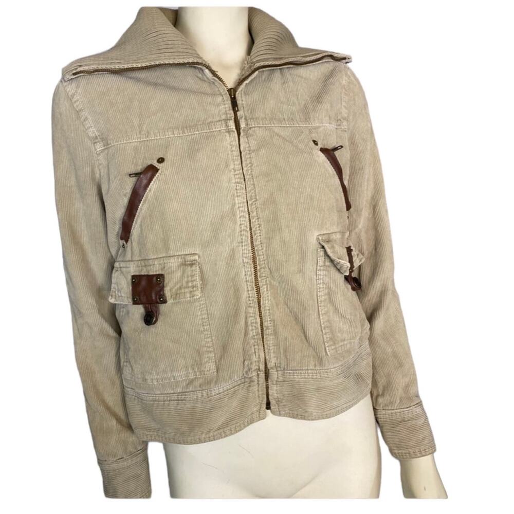 Zara TRF Retro corduroy Jacket w/ long knit turtleneck size large - Picture 7 of 12
